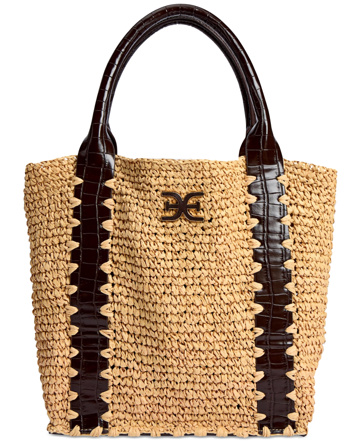 Sam Edelman Marley Large Raffia Collapsible Tote