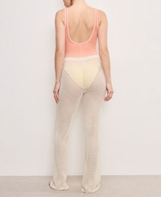 Women's Crochet Pants Swim Cover-Up, Regular And Plus Size