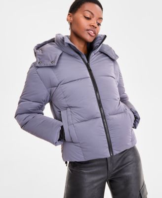 Women's Cropped Hooded Puffer Coat