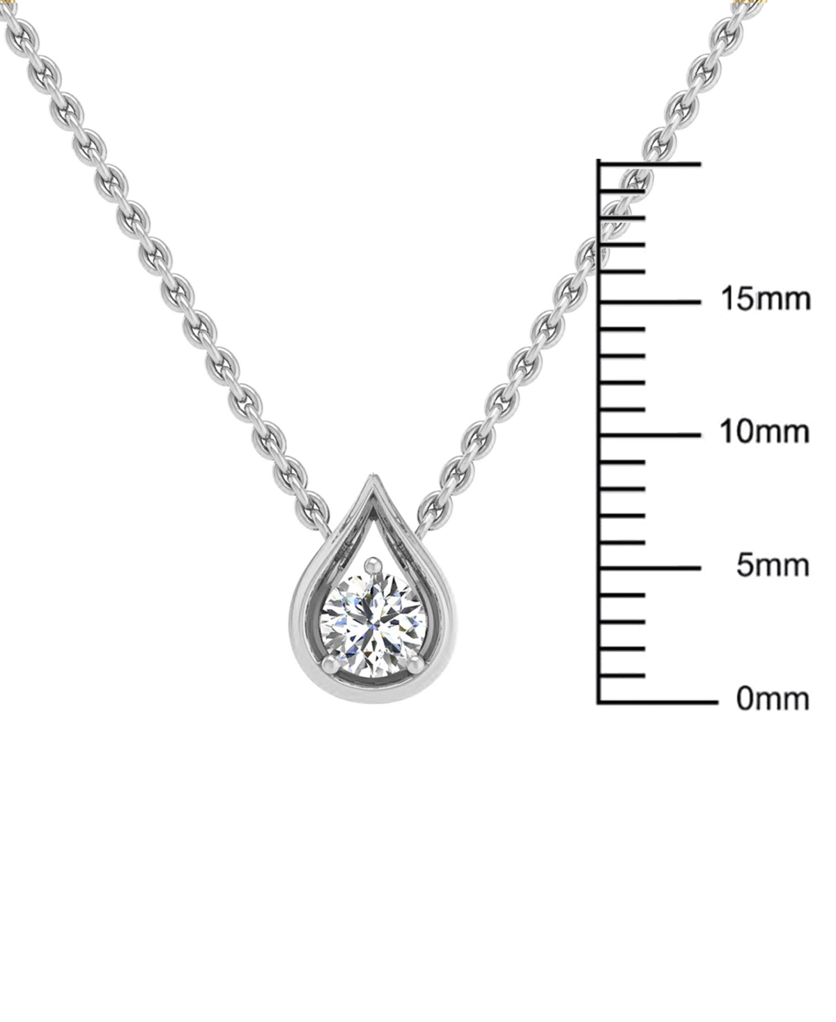 Two Souls, One Love Diamond Tear-shape 18" Pendant Necklace (1/5 Ct. T.w.) In 14k White Or Yellow Gold