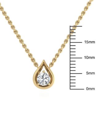 Diamond Tear-Shape 18" Pendant Necklace (1/3 ct. t.w.) in 14k White or Yellow Gold