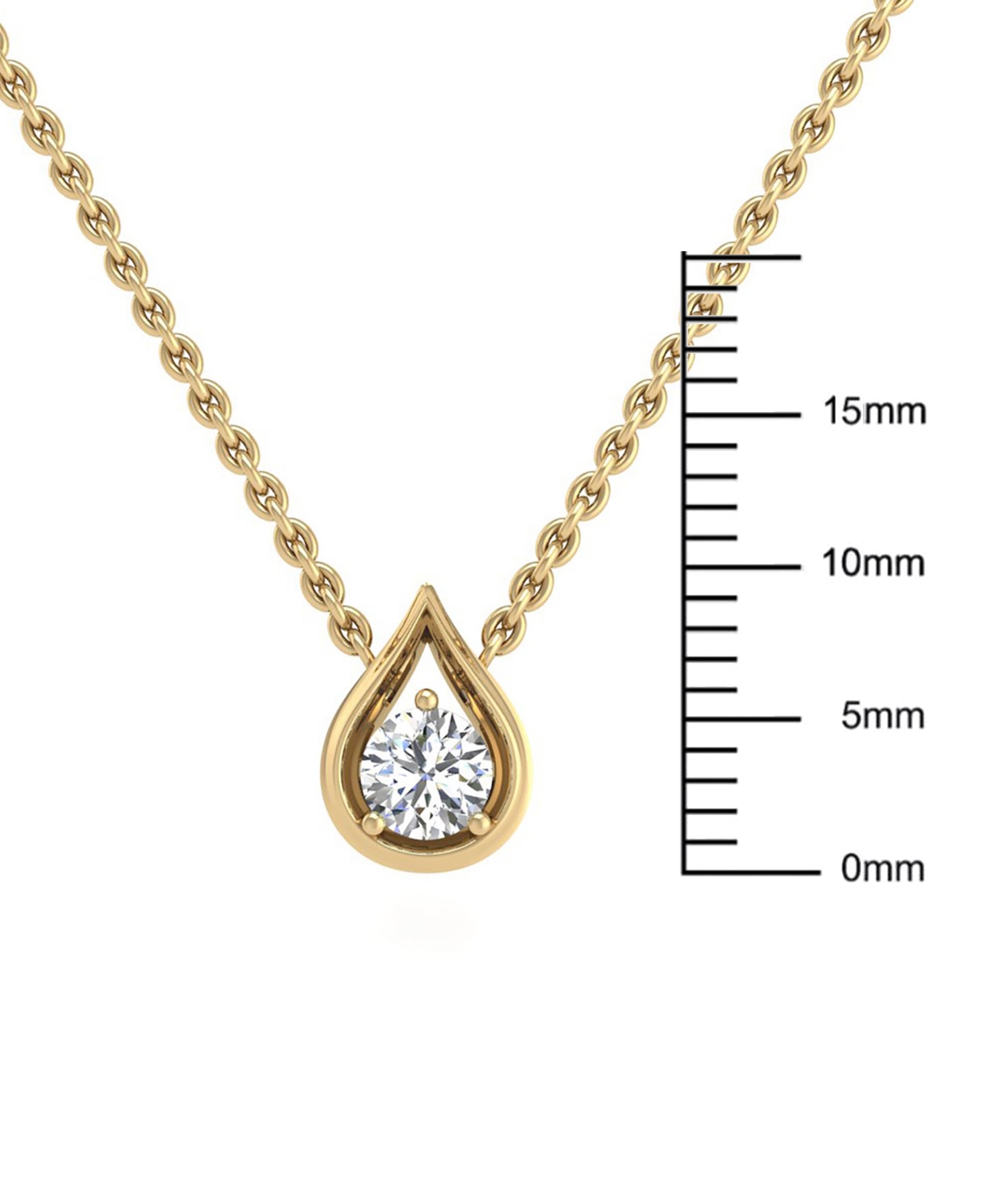 Two Souls, One Love Diamond Tear-shape 18" Pendant Necklace (1/3 Ct. T.w.) In 14k White Or Yellow Gold
