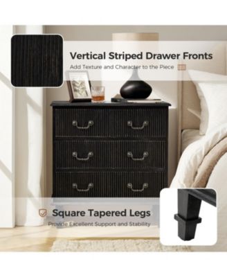 Perry 30"Tall 3-DrawerNightstand