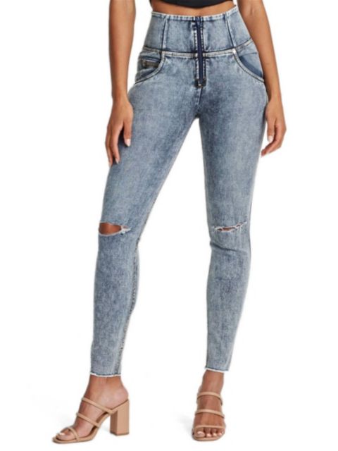 Женские джинсы Freddy Snug Sculpting Ripped Skinny, цвет: Синий