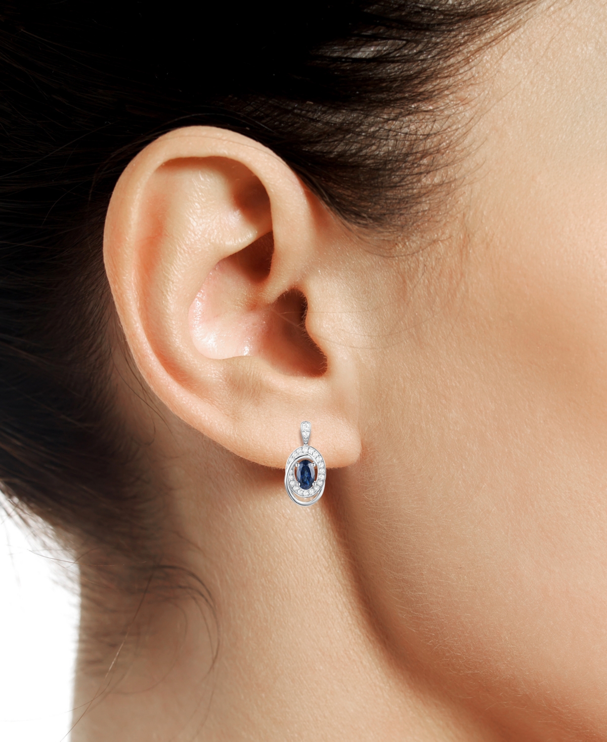 Macy's Emerald (3/8 Ct. T.w.) & Diamond (1/5 Ct. T.w.) Oval Swirl Drop Earrings In 14k Gold (also In Ruby &