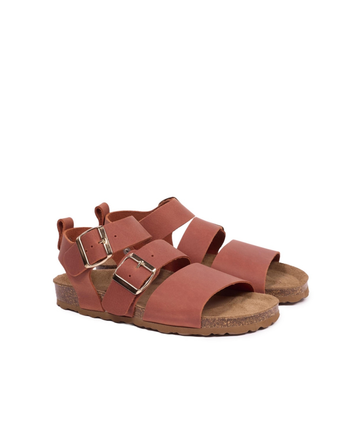 Triple Strap Sandal - Cognac