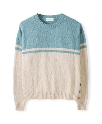 Women's Slub Yarn Colourblock Sweater