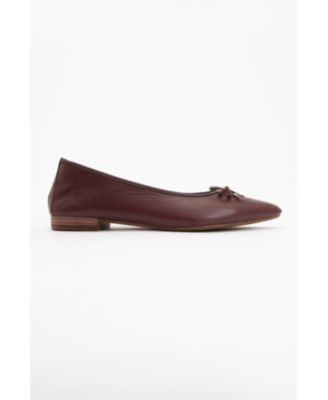 Ruby Leather Pointed Toe Flats
