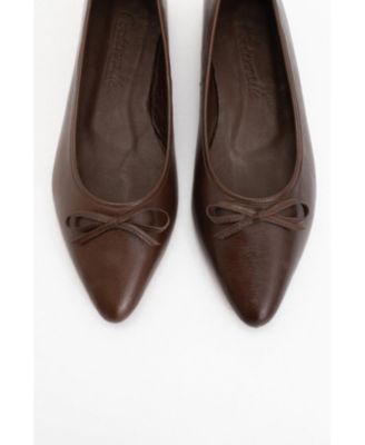 Ruby Leather Pointed Toe Flats