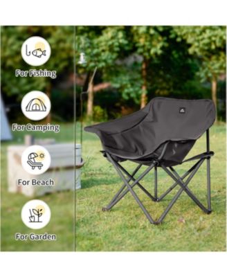 Foldable Camping Chair Can bear 110 kg Fishing Chair Portable folding chair With armrest and two pockets