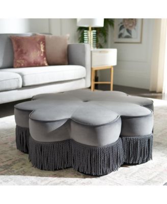 1 PC Velvet Tanith Flower Ottoman