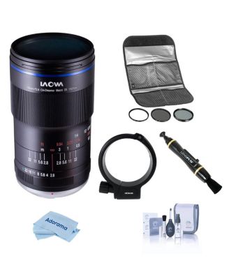 Laowa 100mm f/2.8 Manual Aperture 2x Ultra Macro APO Lens for Pentax K, Bundle with Hoya 67mm Filter Kit II, Tripod Collar, Lens Cleaner, Cleaning Kit, Cleaning Cloth
