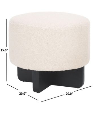 Riah Boucle Round Ottoman