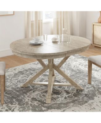 Ignacio Farmhouse Extendable Dining Table With Solid Wood Legs