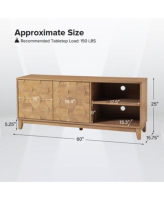William TV Stand with Push-to-Open Doors