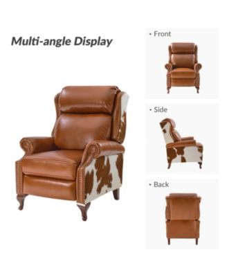 Terecita Traditional Richard Cowhide Genuine Leather Manual Recline