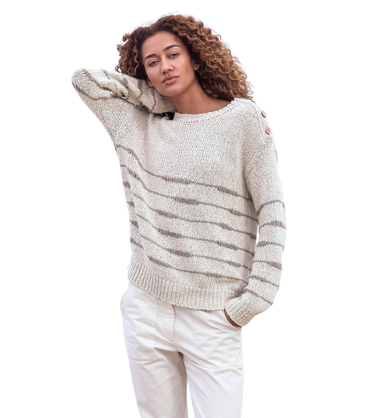 Women's Drop Stitch Breton Sweater