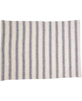 Classic Striped Pure Linen Placemats, 14" x 20"