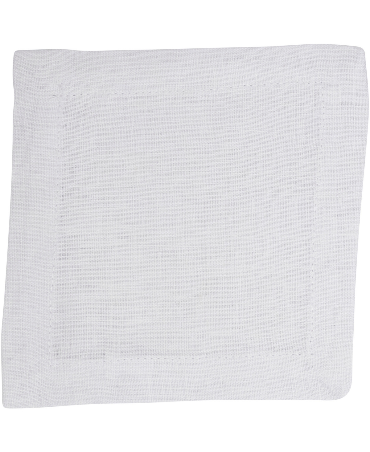 SARO LIFESTYLE PURE LINEN TEA NAPKINS, 6" X 6" 