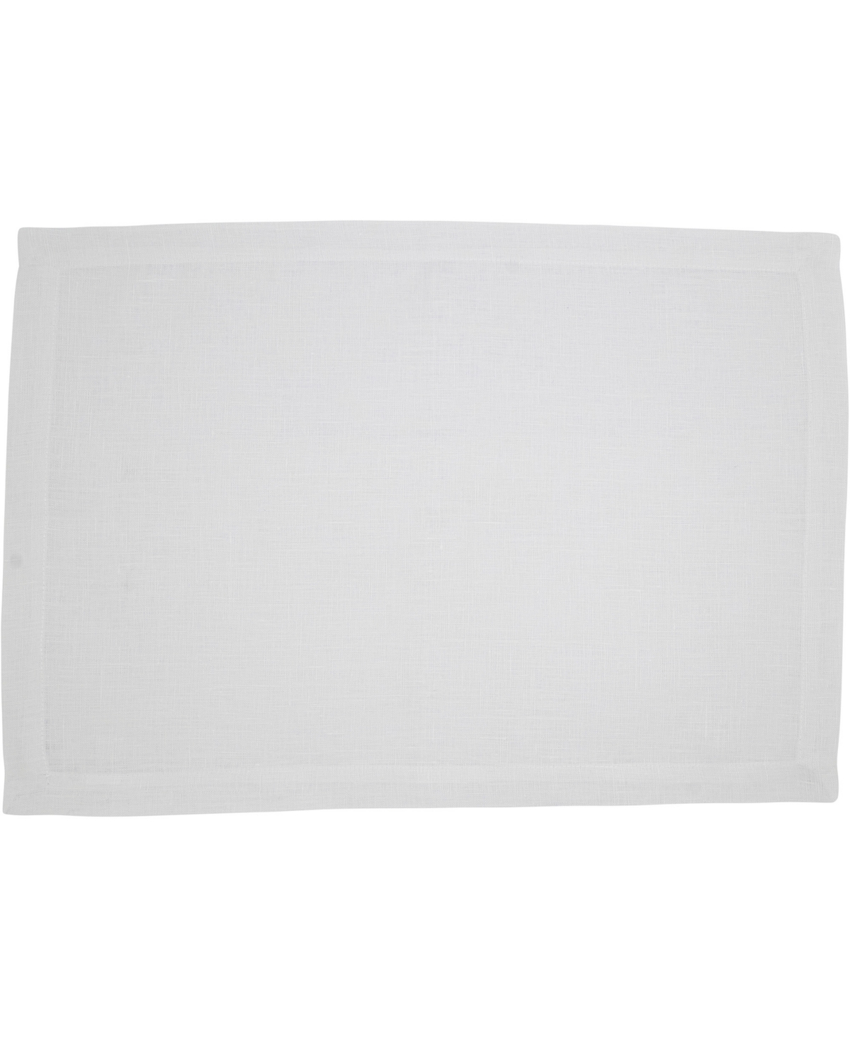 Saro Lifestyle Pure Linen Placemats, 14" X 20" In White