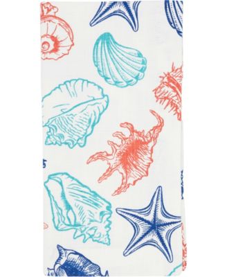 Ocean Breeze Sea Shells Cotton Napkins, 20" x 20"