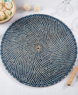 Textured Rattan Placemats, 15" Round