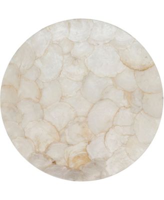 Natural Capiz Shell Fragment Placemats, 15" Round
