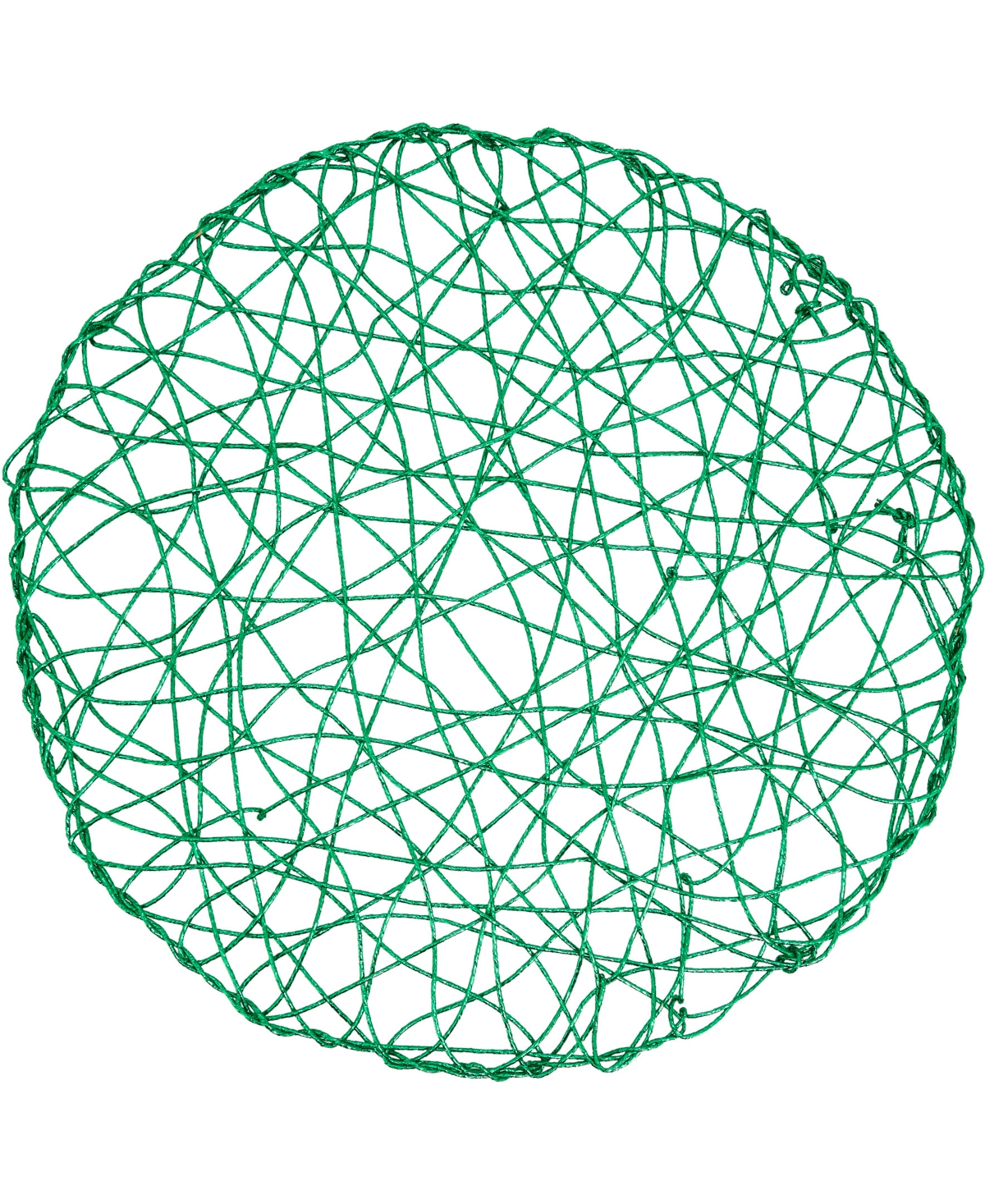 Saro Lifestyle Intricate Wire Placemats, 15" Round In Green