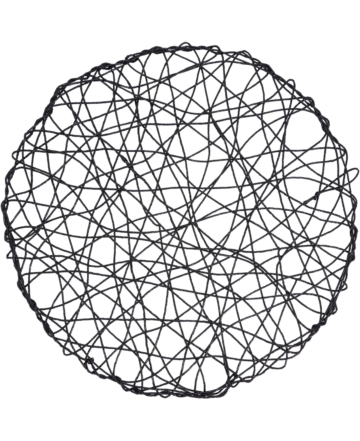 Saro Lifestyle Intricate Wire Placemats, 15" Round In Black