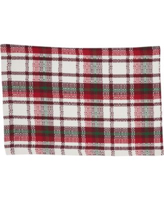 Simple Plaid Cotton Placemats and Napkins, Set of 8