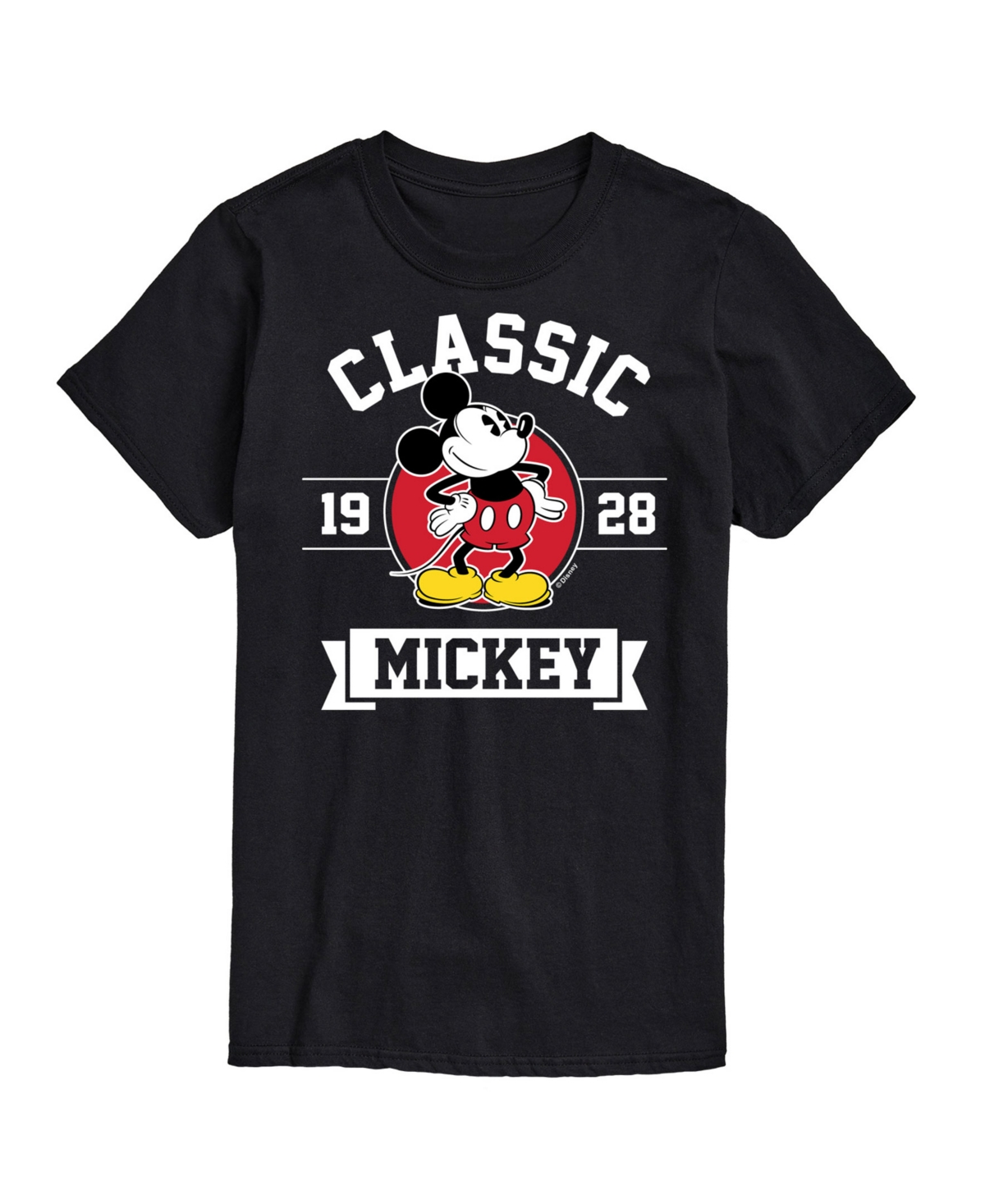 Airwaves Men's Disney Classic Mickey Short Sleeve T-shirt In Black
