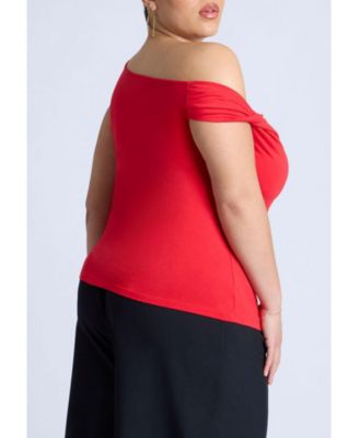 Women's Asym Twist Sleeve Top
