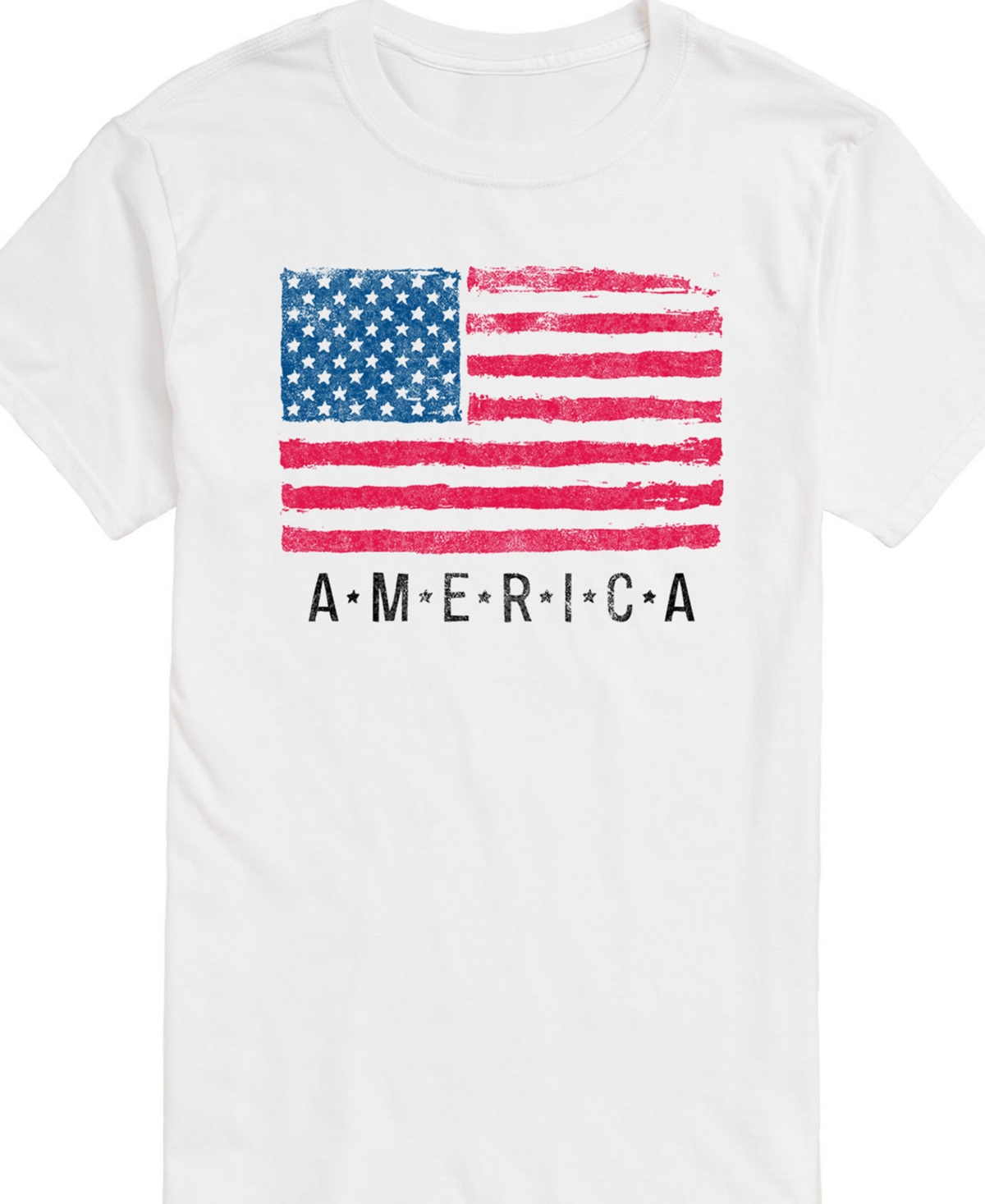 Airwaves Men's American Flag Short Sleeve T-shirt In White