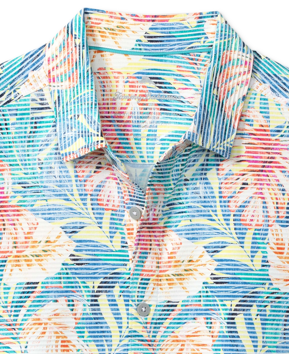 Tommy Bahama Costa Wave Positana Palms Short Sleeve Button-up Shirt In Blue