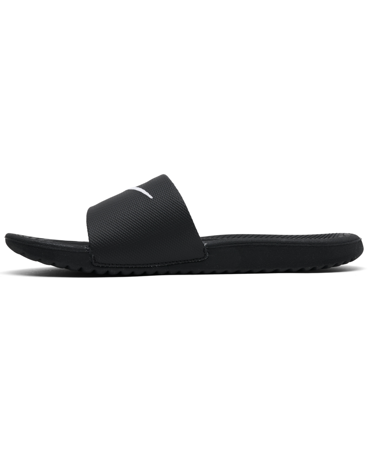 Nike Big Kids' Kawa Slide Sandals From Finish Line In Black,white