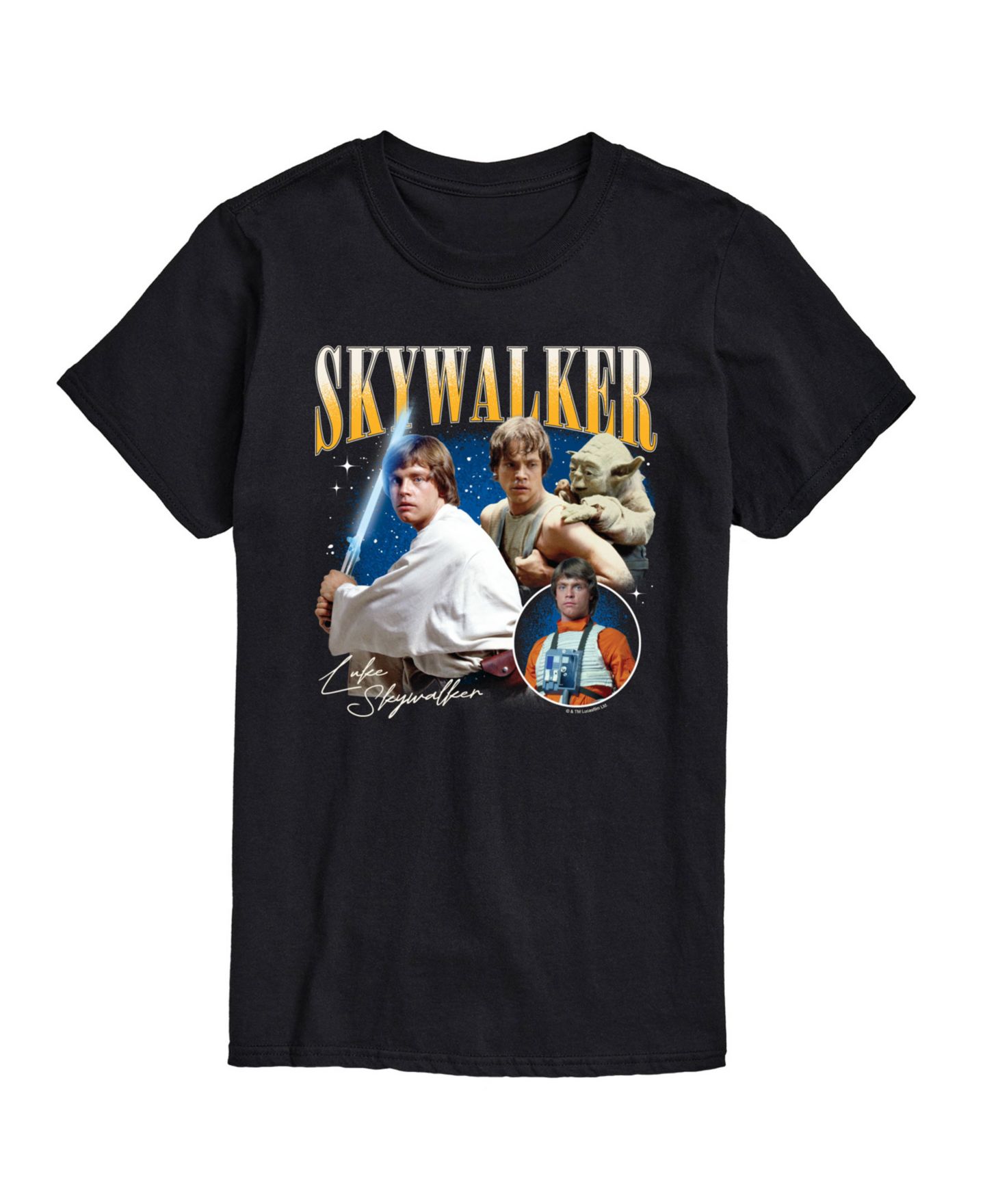 Мужская футболка AIRWAVES Star Wars Luke Skywalker Short Sleeve, цвет: Чёрный — фото 1