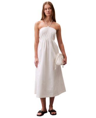 Calvin Klein Jeans - Women's Cotton Twill Halter Dress