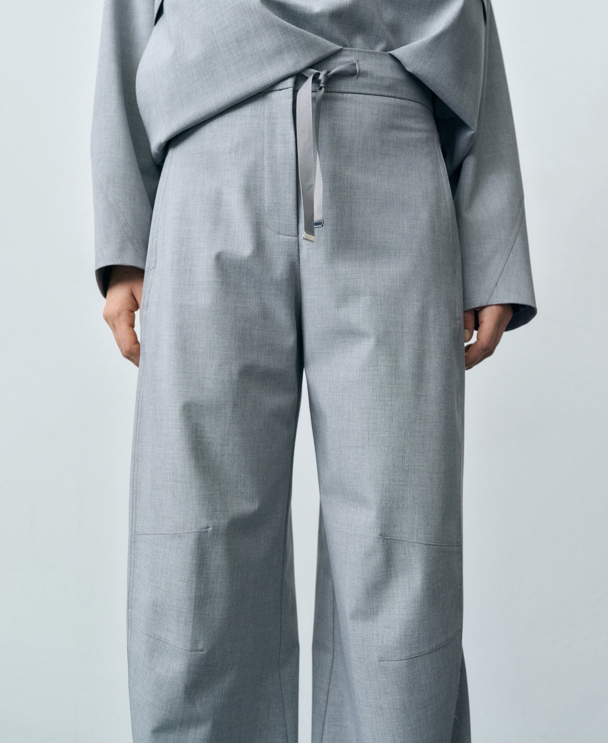 Mango Pantalon De Jogging Cordon Gris - Femme - 38 -  In Gray