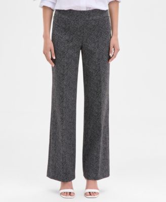 Women's Mid-Rise Pull-On Wide-Leg Pants