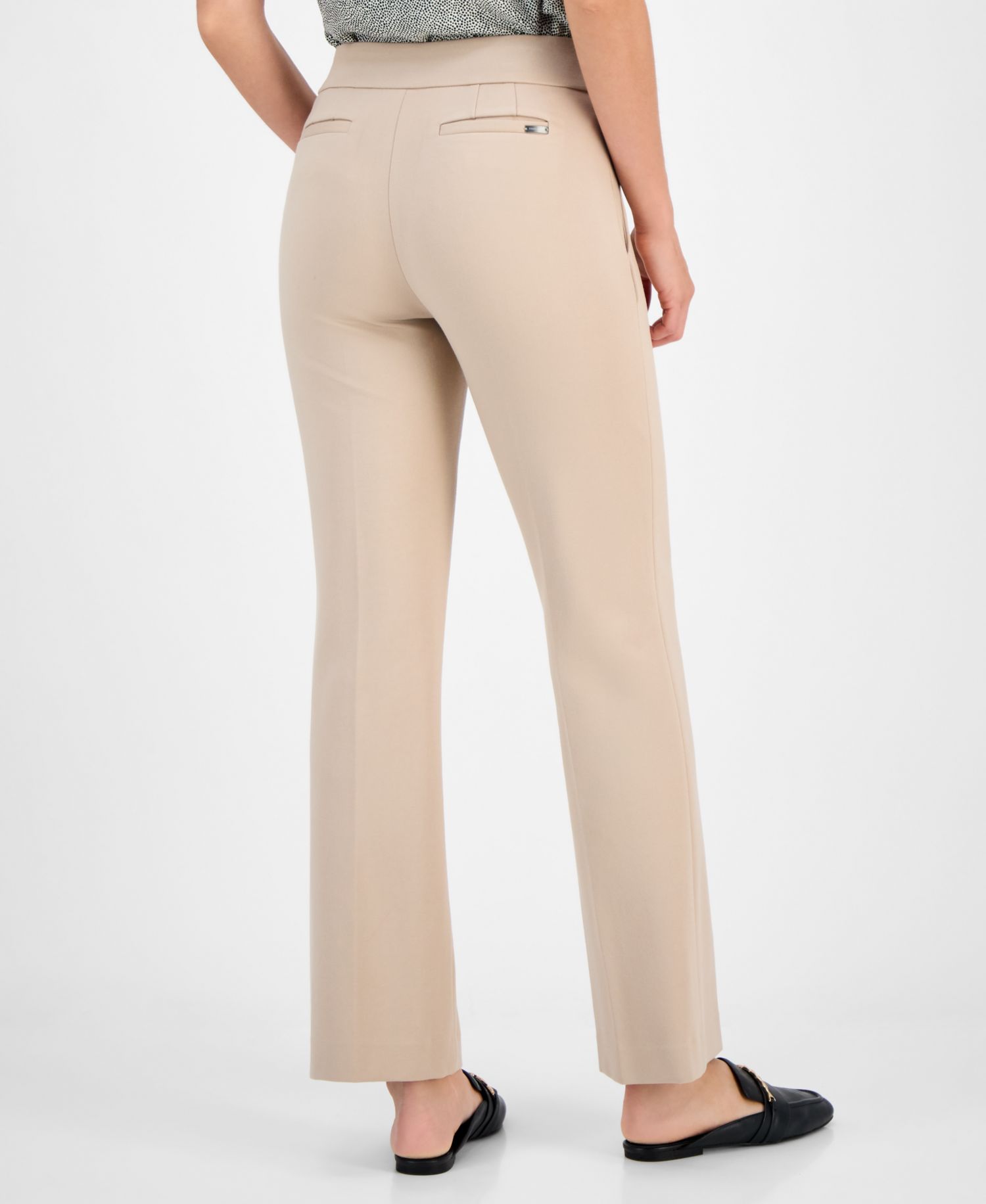 Petite Grace Pull-On Slash-Pocket Trousers