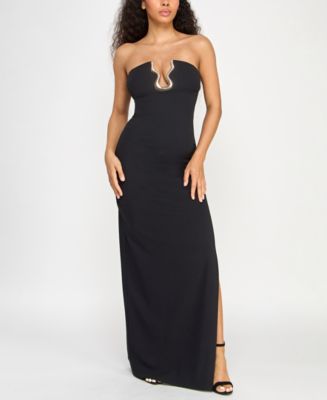SENI & CADE Juniors' Hardware-Trim Strapless Gown - Macy's