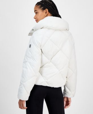 Women's Short Diamond Puffer Coat