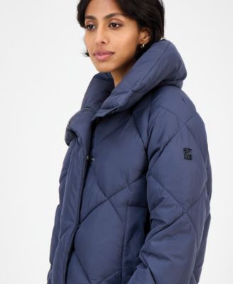 Women's Short Diamond Puffer Coat