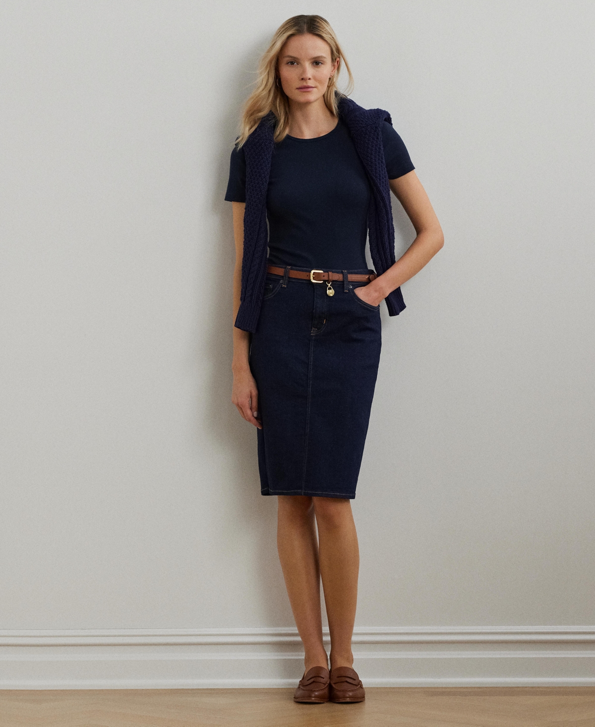 Denim Skirt - Sunset Indigo Wash
