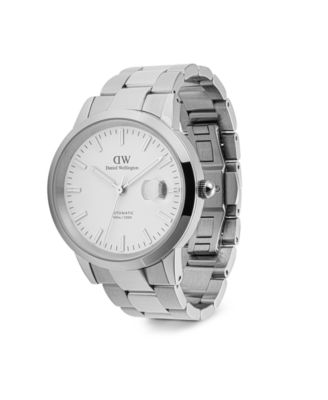 Unisex Automatic Silver-Tone Stainless Steel Watch, 40mm