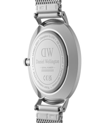 Unisex Analog Silver-Tone Stainless Steel Mesh Watch, 40mm