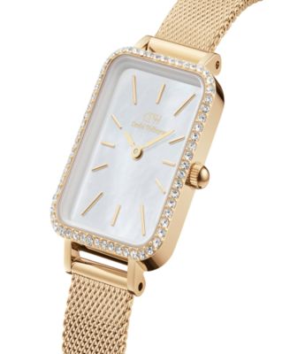 Unisex Analog Gold-Tone Stainless Steel Mesh Watch, 20mm