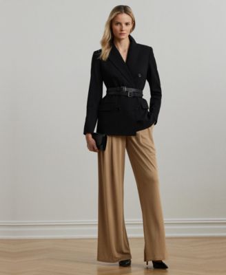 Women's Double-Breasted Wool Crepe Blazer