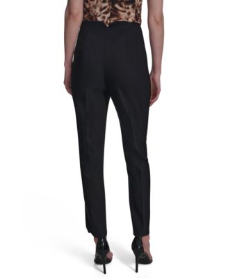 Women's Pintuck High-Waisted Ankle Pants