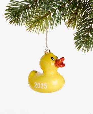Baby's First Christmas 2025 Glass Ducky Ornament, Macy's Exclusive